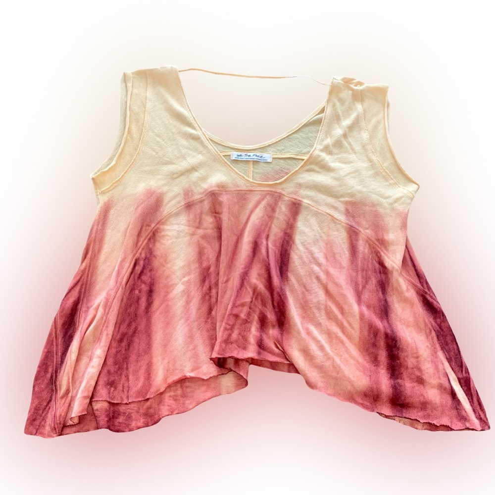 NWOT FREE PEOPLE ORANGE OMBRÉ FLOWY TANK TOP // SIZE XS❤️